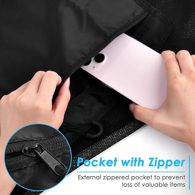 Sports Mesh Bag Sports Equipment Bags Heavy Duty Drawstring Backpack Sport Balls Bag for Beach, Travel, Gym, Swimming Gear with Shoulder Strap